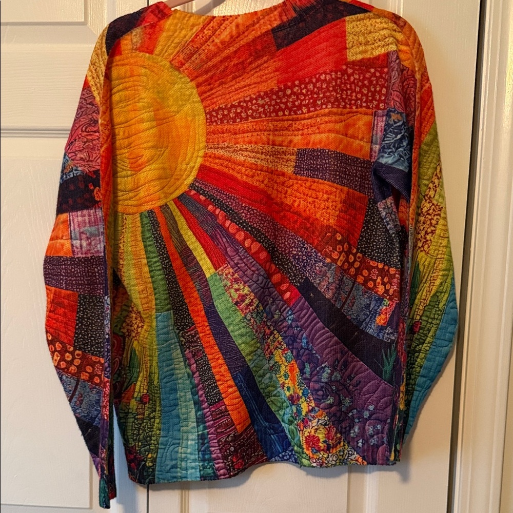 Colorful Patchwork Cardigan - Picture 3 of 4
